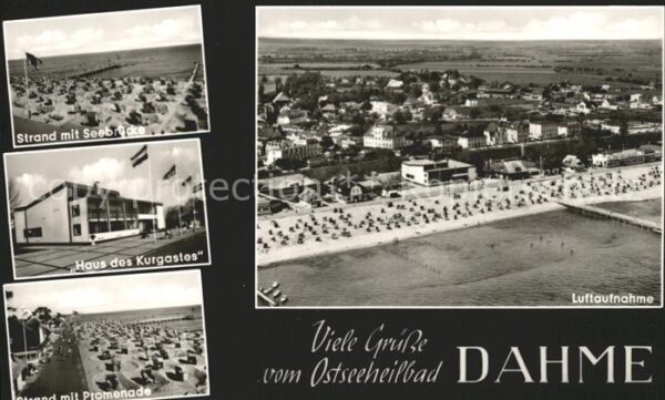 Dahme Ostseebad Fliegeraufnahme Strand mit Seebrücke Ha