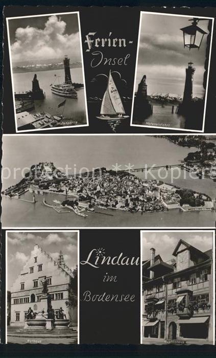Lindau Bodensee Fliegeraufnahme Hafeneinfahrt Rupflinha
