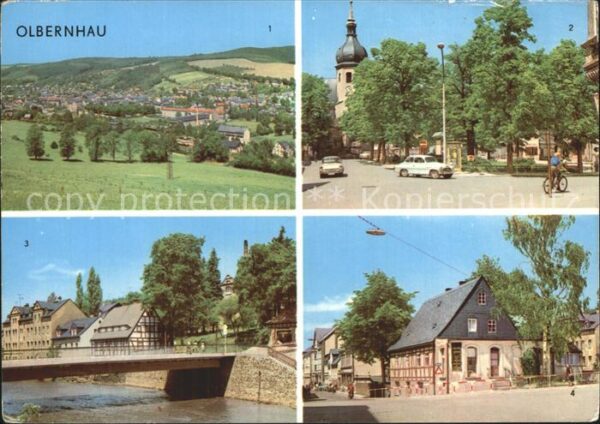 Olbernhau Erzgebirge Ernst Thälmann Platz Kegelbrücke Grunta