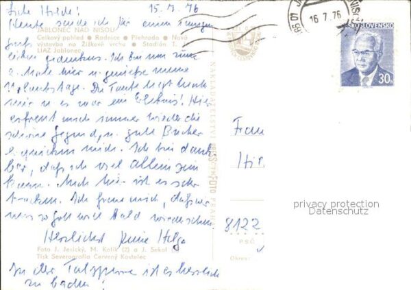 Jablonec nad Nisou Radnice Celkovy pohlhed Piehrada – Bild 2