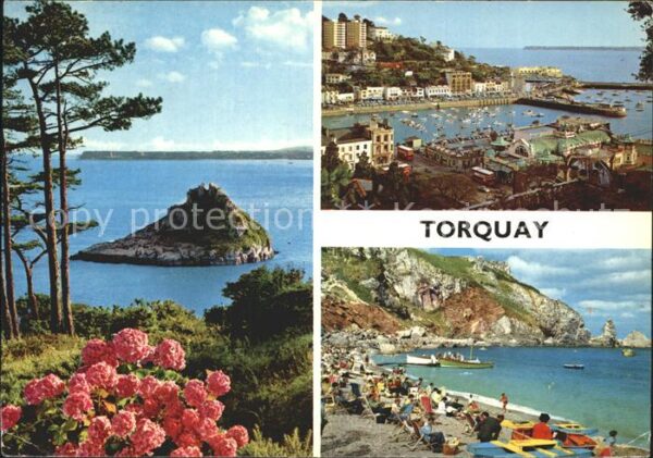Torquay Torbay Hafen KLeine Insel Strand