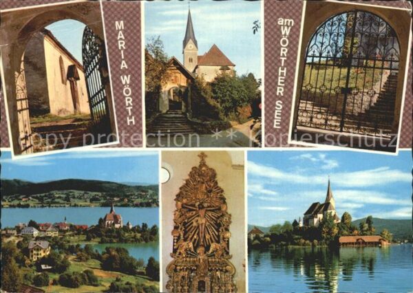 Maria Woerth Woerthersee See Kirchen Gesamtansicht Burgtor