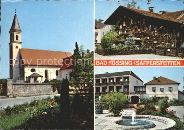 Safferstetten Pfarrkirche Springbrunnen altes Bauernh