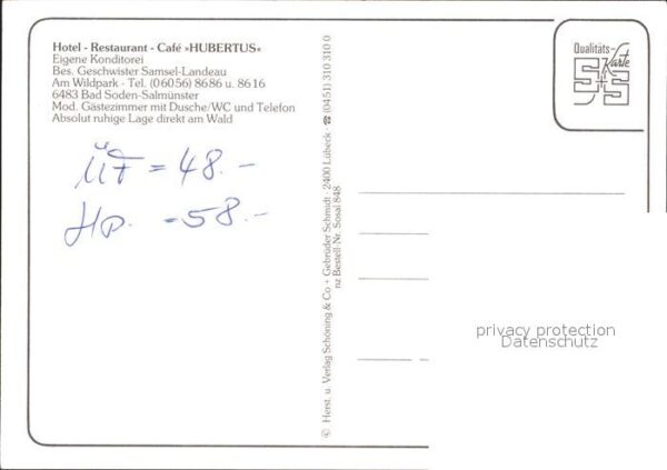 Bad Soden-Salmuenster Hotel Restaurant Cafe Hubertus – Bild 2