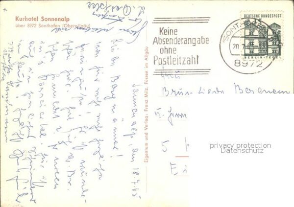 Sonthofen Oberallgaeu Kurhotel Sonnenalp – Bild 2