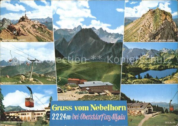 Oberstdorf Nebelhorn Seilbahn Sessellift Gipfel Se