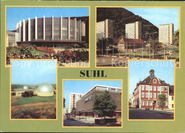 Suhl Thueringer Wald Waffenmuseum Und Hochhäuser Planetarium