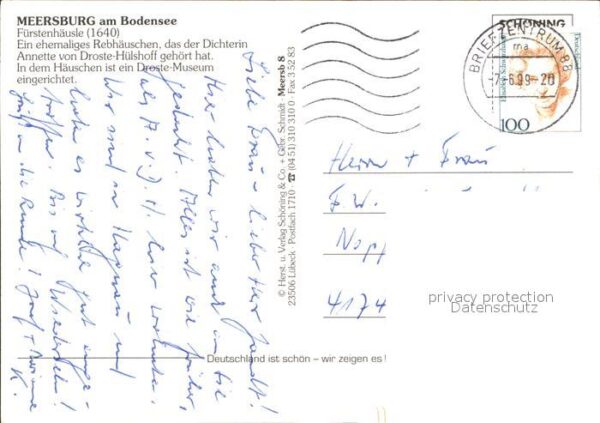 Meersburg Bodensee Fürstenhäusle Droste-Hülshoff – Bild 2