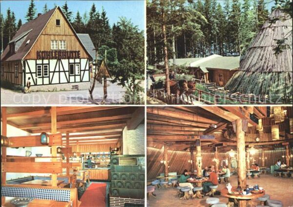 Sosa Erzgebirge Gaststätten Köhler Hütte und Meiler an