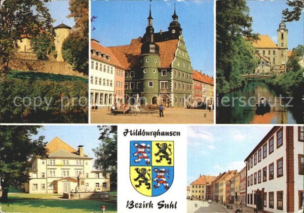 Hildburghausen An der Stadtmauer Rathaus Friedenspark
