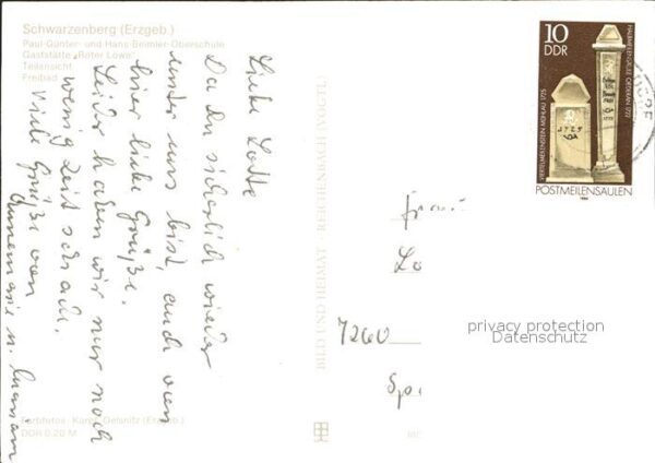 Schwarzenberg Erzgebirge Paul Günter und Hans Beimler Oberschule – Bild 2