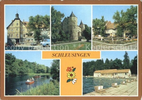 Schleusingen Rathaus Schloss Bertholdsburg Brunnen a
