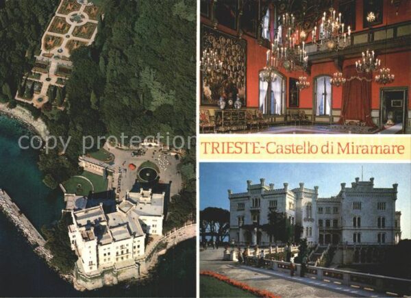 Trieste Fliegeraufnahme Castello di Miramare