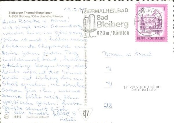 Bleiberg Thermal Kuranlagen – Bild 2
