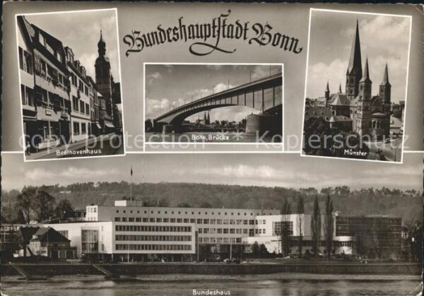 Bonn Rhein Münster Brücke Beethovenhaus Bundeshaus