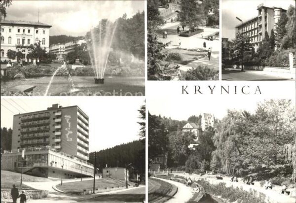 Krynica Gorska Fragment uzdrowiska Park Zdrojowy Sanat