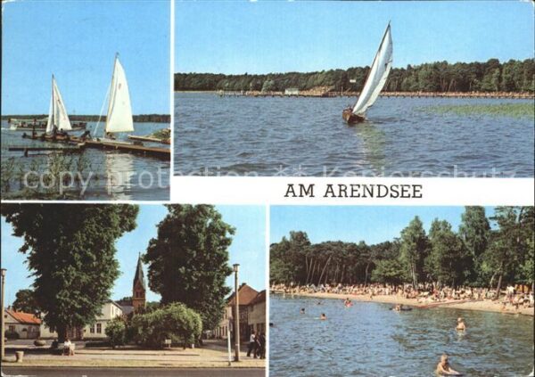 Arendsee Altmark Arendsee Bootspartien Dorfmotiv Strand