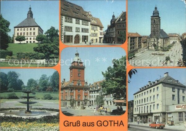 Gotha Thueringen Schloss Friedenstein Hauptmarkt mit Wal