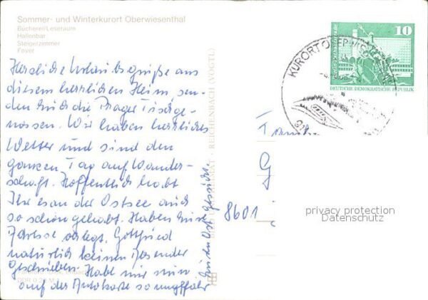 Oberwiesenthal Erzgebirge FDGB Erholungsheim Am Fichtelberg Büche – Bild 2