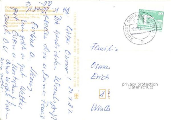 Oberwiesenthal Erzgebirge Wetterwarte Gradmessungssäule Fichtelbe – Bild 2