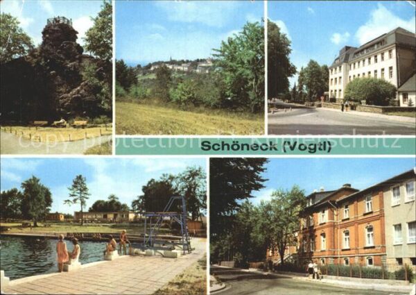 Schoeneck Vogtland Alter Söll Teilansicht Krankenhaus Schw
