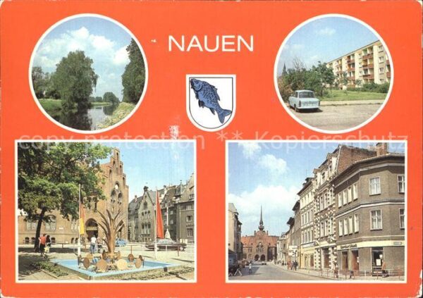 Nauen Havelland Havel Kanal Str des Friedens Thälmann P