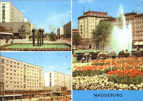Magdeburg Karl Marx Str Wilh Pieck Allee Fontäne