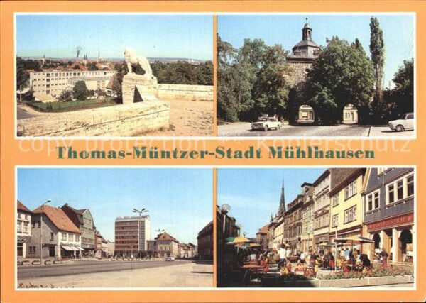Muehlhausen Thueringen Teilansicht Frauentor Wilh Pieck Platz