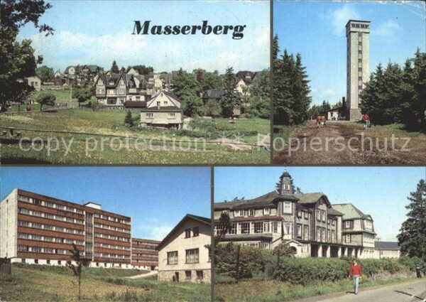 Masserberg Teilansicht Rennsteigwarte FDGB Ferienh