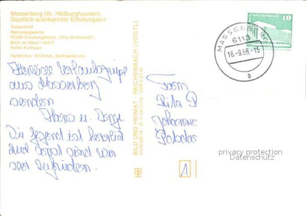 Masserberg Teilansicht Rennsteigwarte FDGB Ferienh – Bild 2