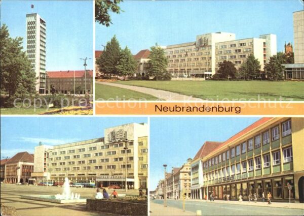 Neubrandenburg Hochhaus Hotel Vier Tore Thälmann Str C