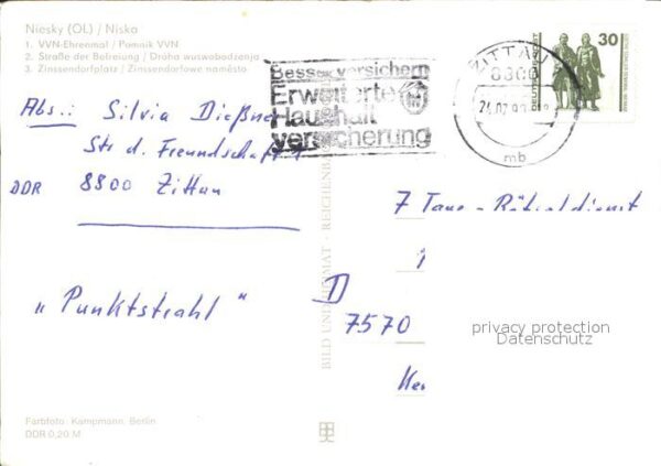 Niesky VVN Ehrenmal Strasse der Befreiung Zins – Bild 2