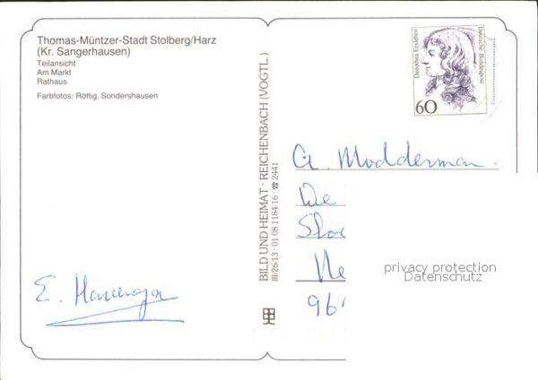 Stolberg Harz Teilansicht Am Markt Rathaus – Bild 2