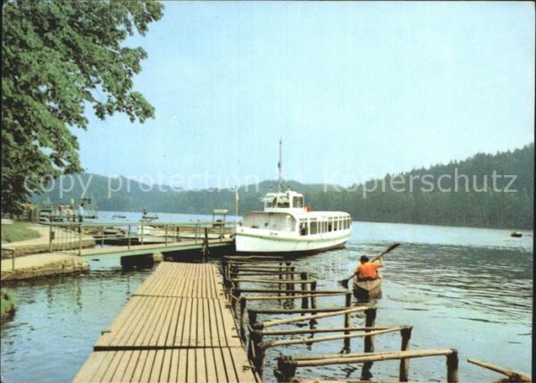 Kriebstein Talsperre Bootsanlegesteg Fahrgastschif