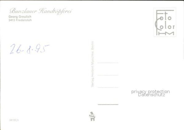 Fredelsloh Bunzlauer Handtöpferei Georg Greulich – Bild 2