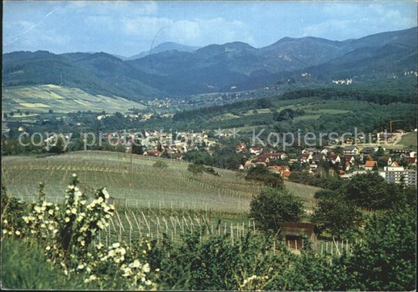Badenweiler Panorama mit Belchen und Müllheim