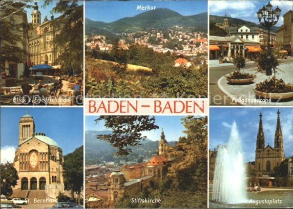 Baden-Baden Friedrichsbad Merkur Fussgängerzone St