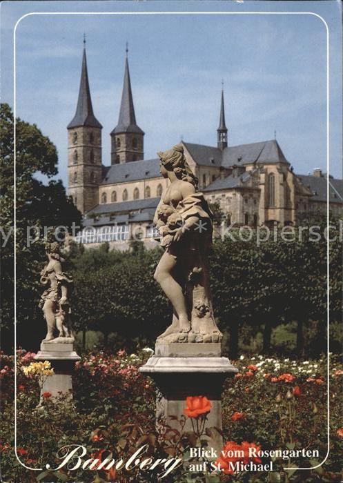 Bamberg Blick vom Rosengarten auf St Michael