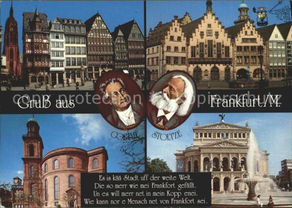 Frankfurt Main Paulskirche Römer Oper Portraits Goethe