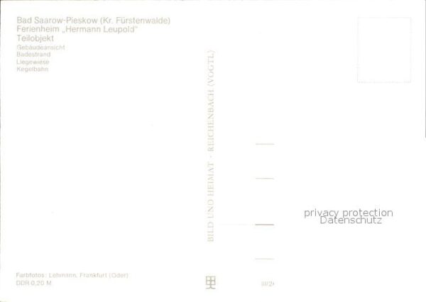 Bad Saarow-Pieskow Ferienheim Hermann Leupold Badestrand L – Bild 2