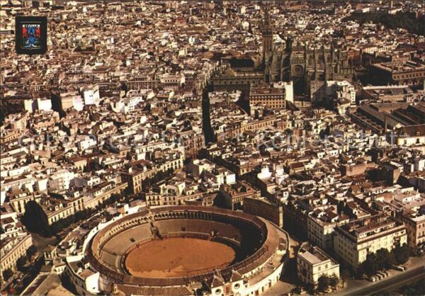 Sevilla Andalucia Vista general aerea y Plaza de Toros
