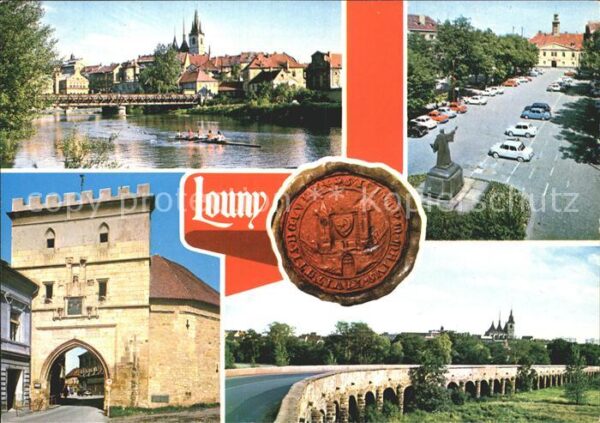 Louny Celkovy pohled Mirove namesti Zatecka b