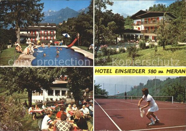 Merano Meran Hotel Einsiedler Swimmingpool Garten Te