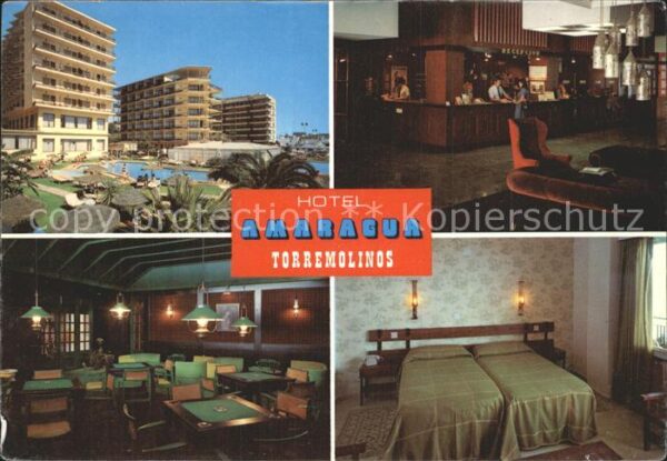 Torremolinos Hotel Amaragua Gastraum Bar Zimmer