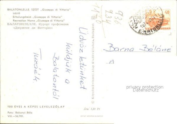 Balatonlelle Erholungsheim Giuseppe di Vittorio – Bild 2