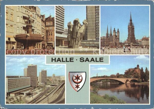 Halle Saale Eselsbrunnen Thälmannplatz Markt Marktk