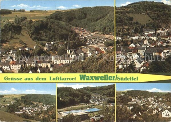 Waxweiler Panorama Teilansichten Schwimmbad