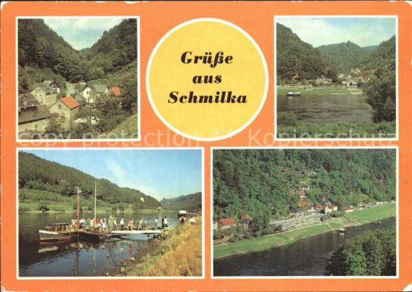 Schmilka Teilansicht Elbeblick Anlegestelle Teil