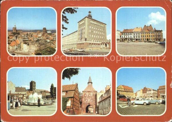Stralsund Mecklenburg Vorpommern Blick vom Turm der Marienkirche Hotel B