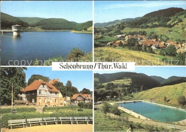 Hildburghausen Talsperre Schönbrunn Teilansicht FDGB E